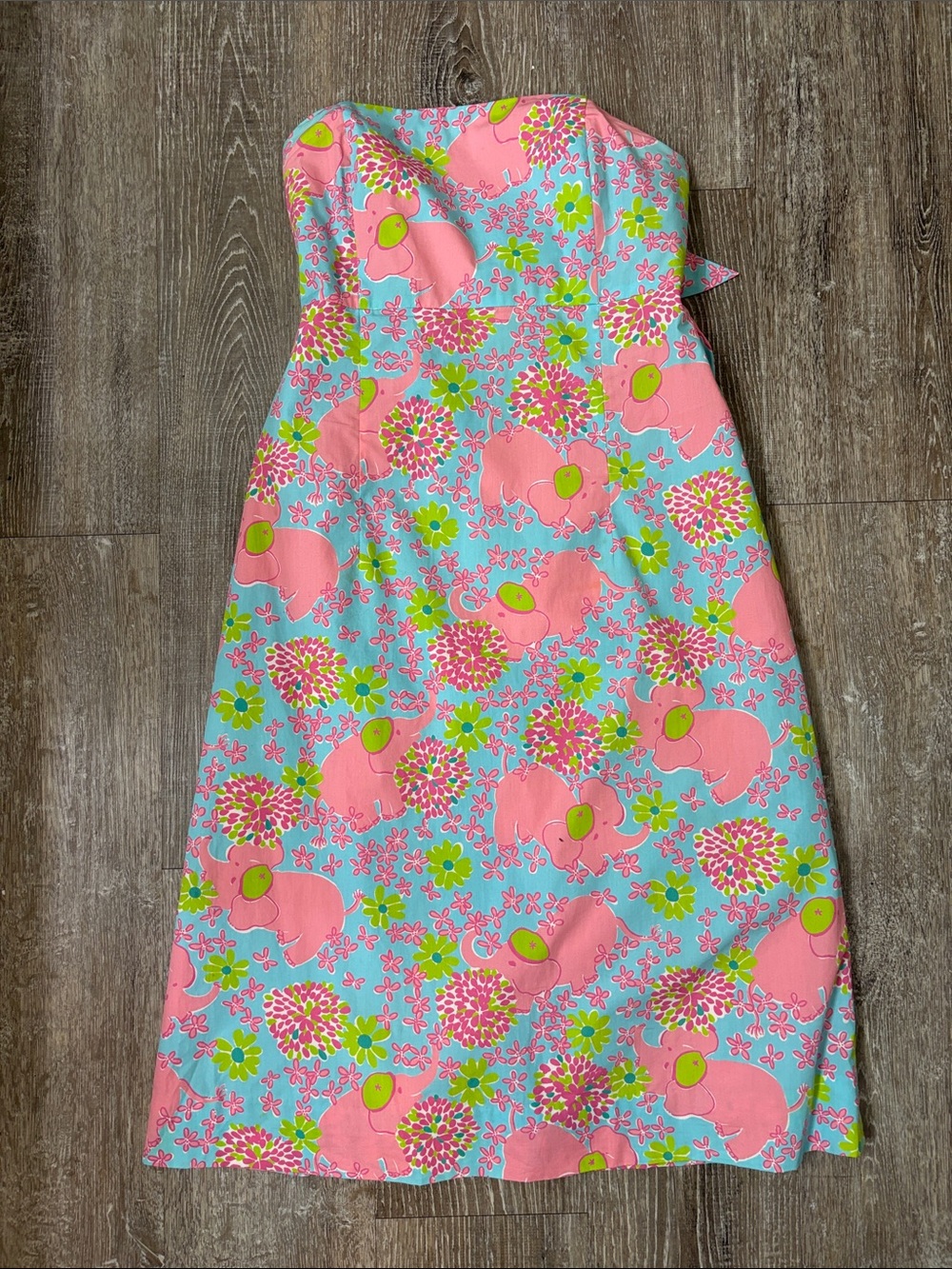 Lilly Pulitzer Vintage Elefrance Strapless Dress